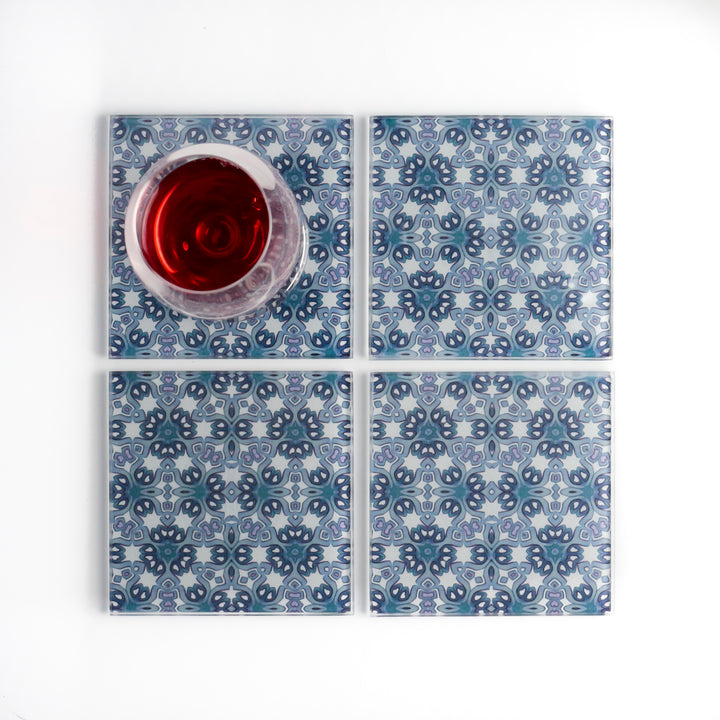 Indigo Blue Moroccan coasters