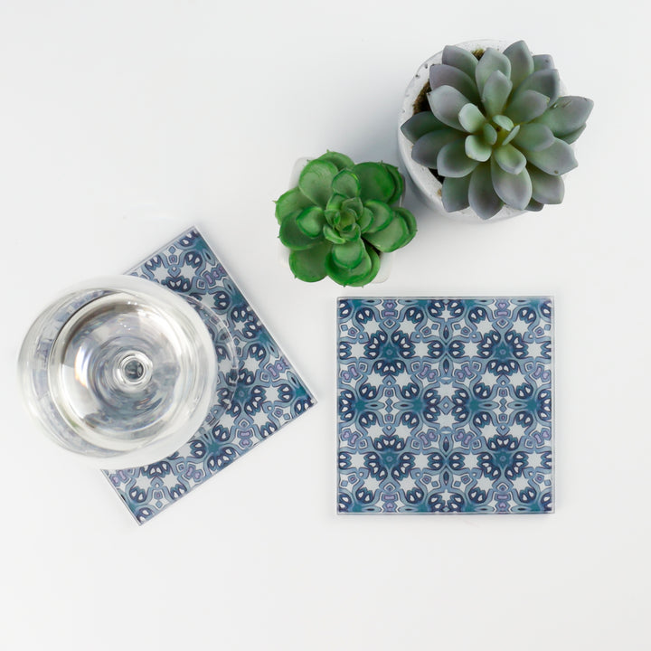Indigo Blue Moroccan coasters
