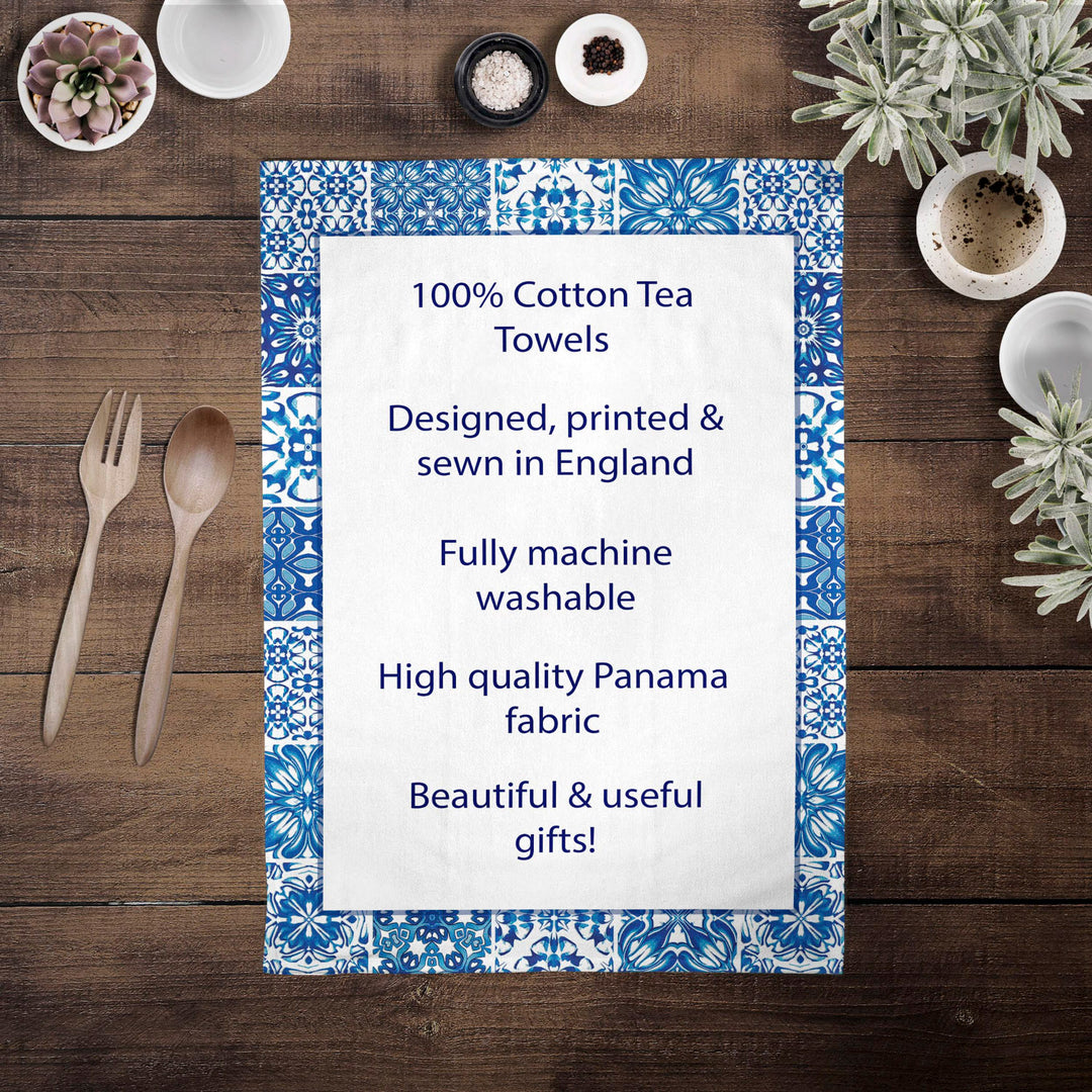 Pomegranate Tea Towel - Pinks