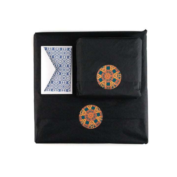 Interwoven Trees Coaster Set - Muted Greens