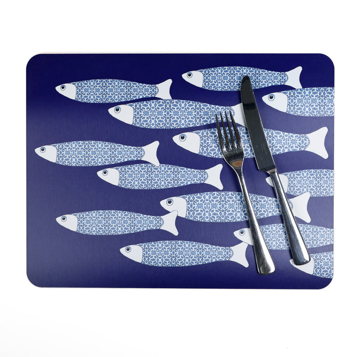 Ocean Shoal - XL Table Mat - Navy Blue