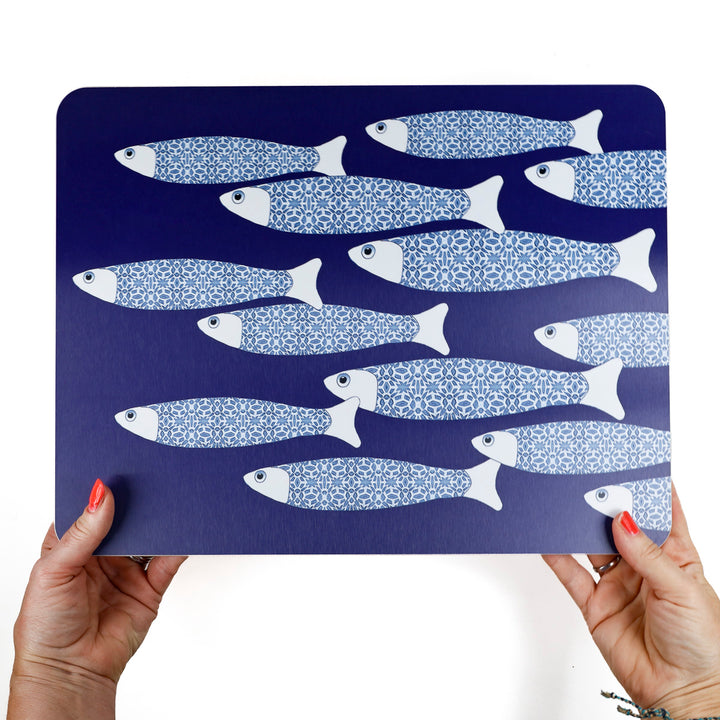 Ocean Shoal - XL Table Mat - Navy Blue