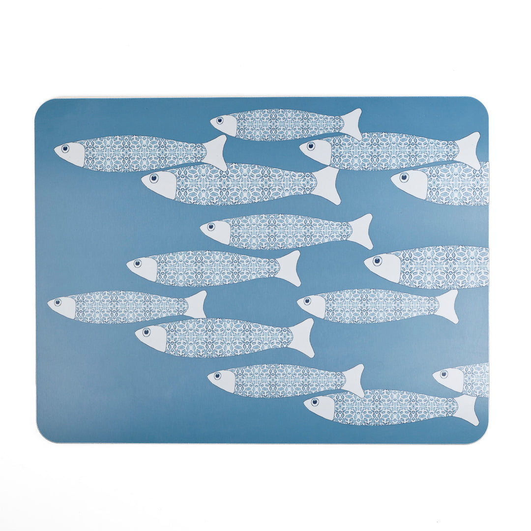 Ocean Shoal - XL Table Mat - Grey/Blue