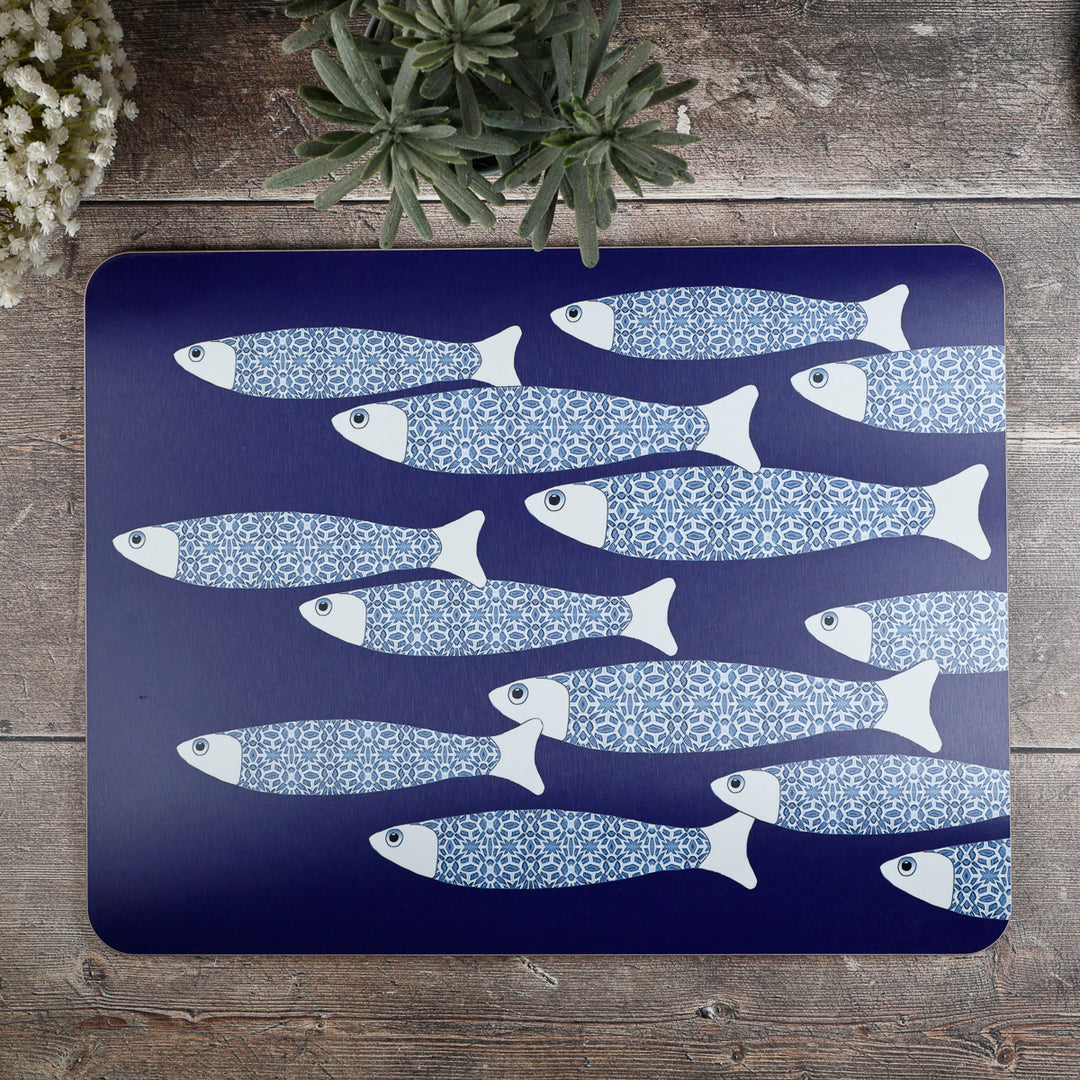 Ocean Shoal - XL Table Mat - Navy Blue