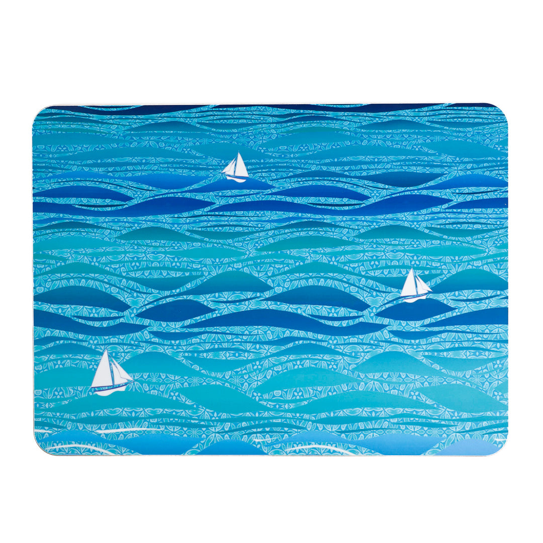 Caribbean Sailing Placemat - Blue Boats