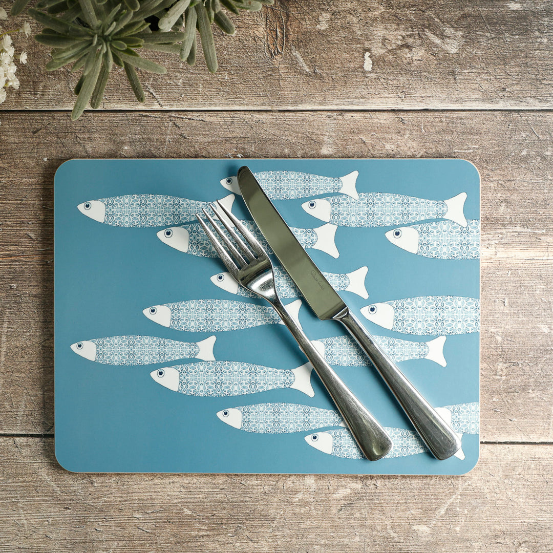 Ocean Shoal Placemat - Blue Grey