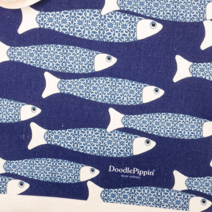 Navy Blue Ocean Shoal Tote Bag