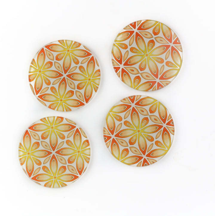Orange / Yellow "Citrus" Coaster Set