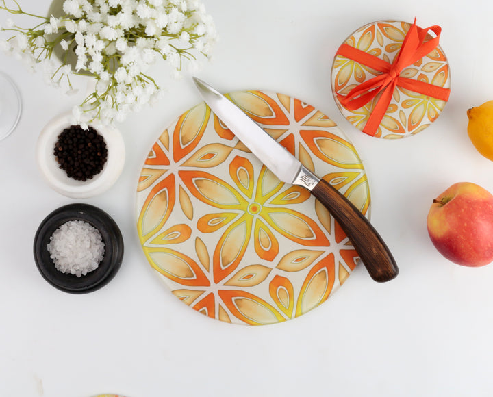 Orange / Yellow "Citrus" - Circular Worktop Protector
