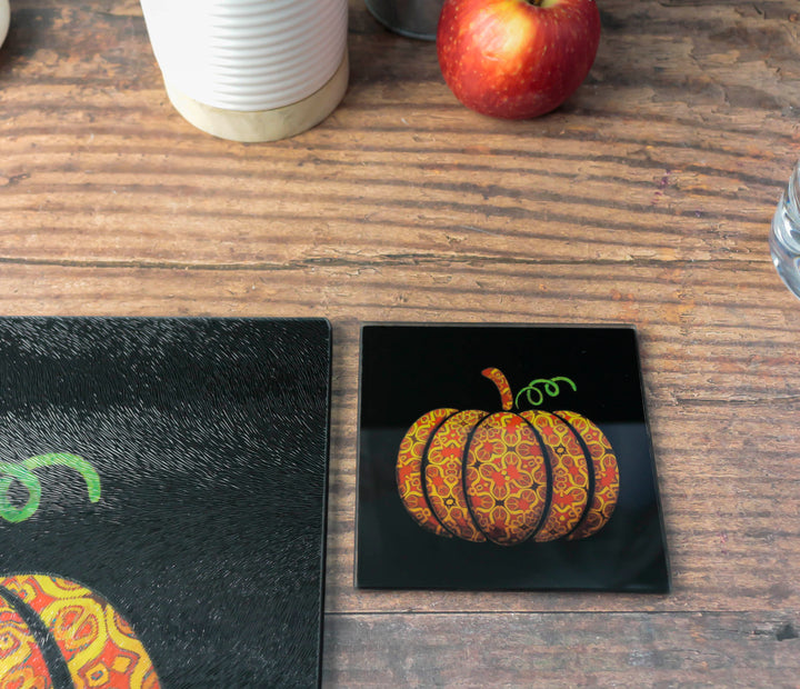 Pumpkin - Halloween - Autumn-themed coaster