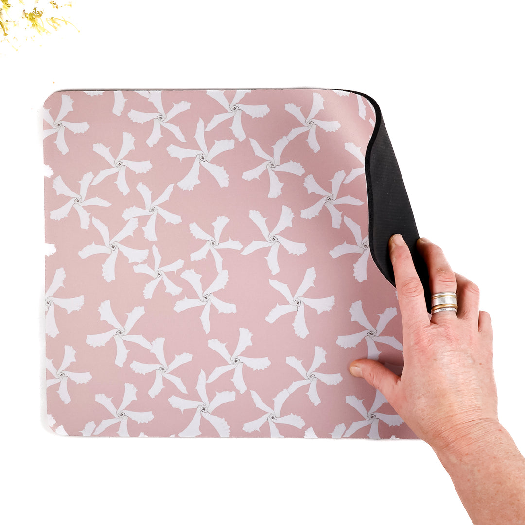 SALE - Large Pink Jasmine Mouse Mat / Gaming Mat