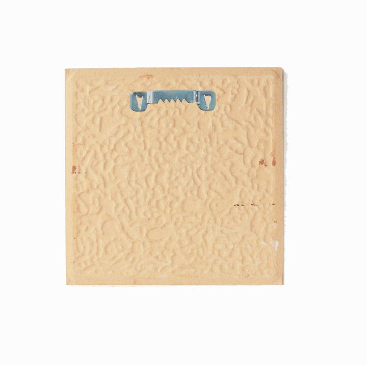 SALE -  Single Ceramic Blue Flower Ampersand "&amp;" on White (10.8cm)