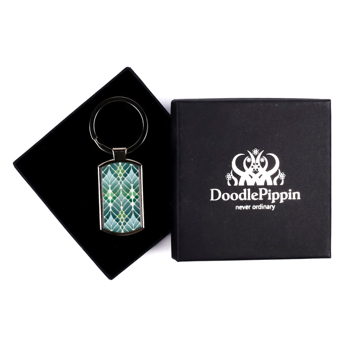 SALE - Interwoven Trees Keyring - Muted Greens (small scale)