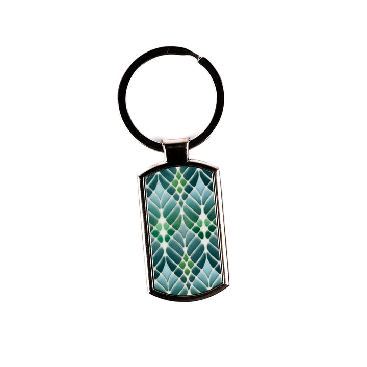 SALE - Interwoven Trees Keyring - Muted Greens (small scale)