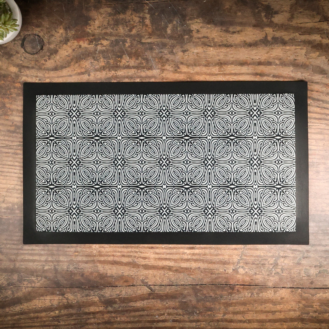 SALE - Black &amp; Grey Celtic Pet Food Placemat