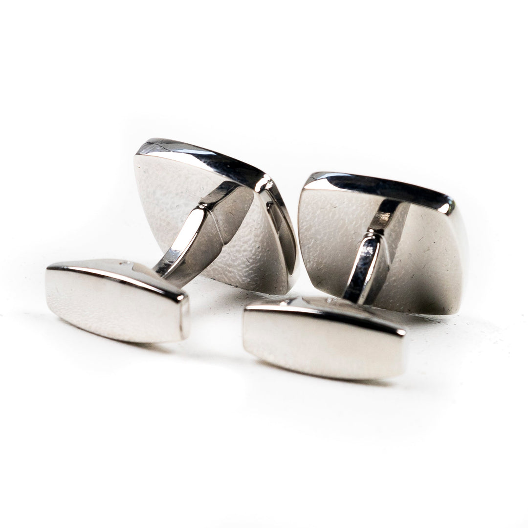 Pale Blue Nettles Millefiori Inlay Cufflink Pair