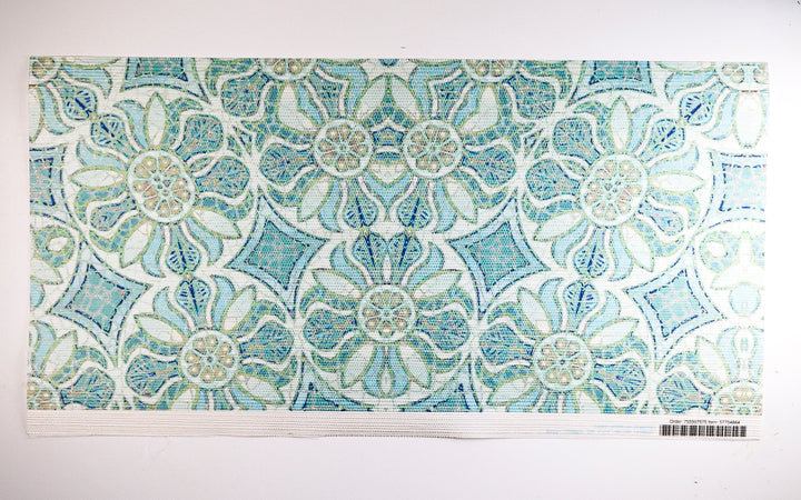 Sale - Aqua Pomegranate - Grasscloth Wallpaper Sample