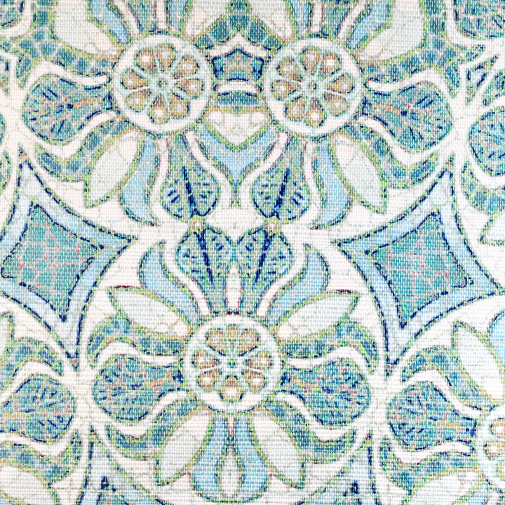 Sale - Aqua Pomegranate - Grasscloth Wallpaper Sample