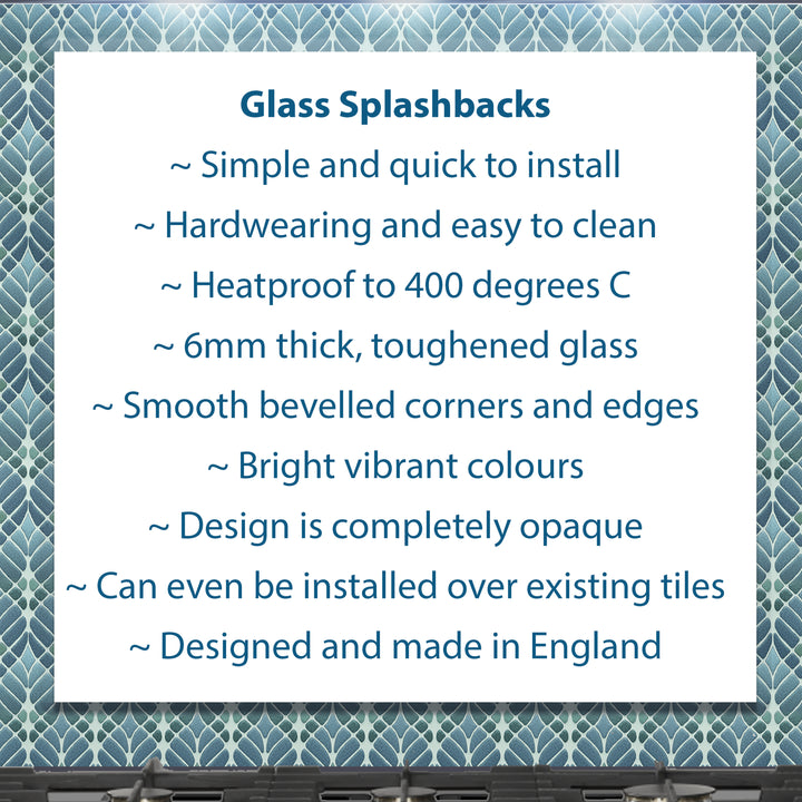 Ocean Shoal Kitchen Splashback - Grey Blue