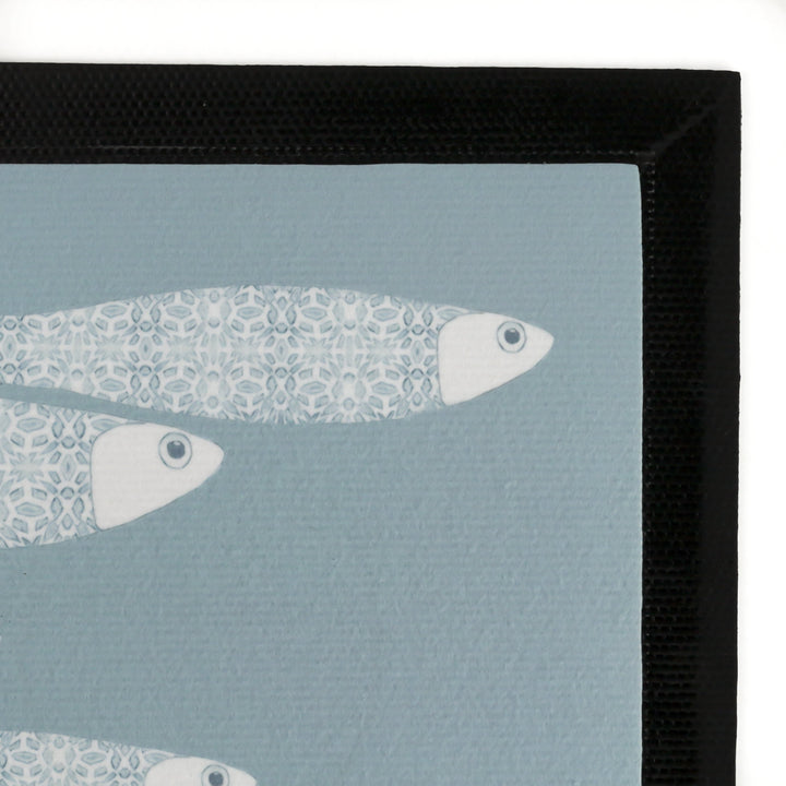 Ocean Fish Cat Food Mat - Waterproof Floor Mat - DoodlePippin