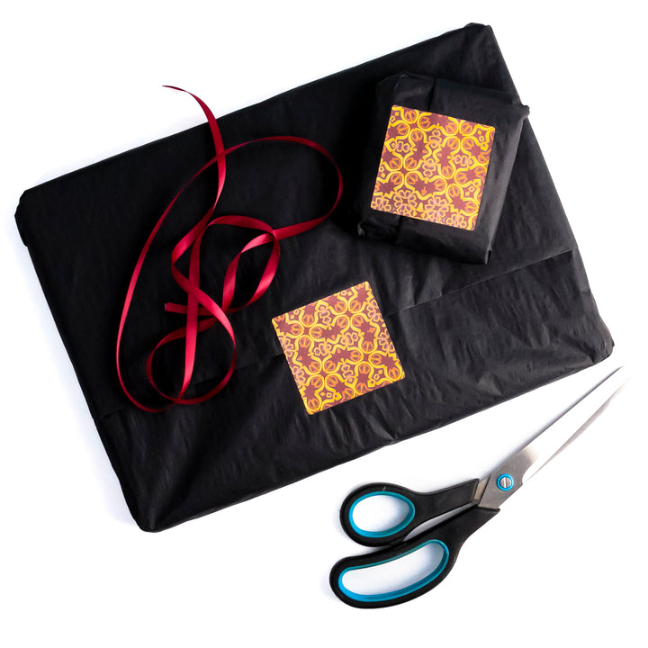 Art Nouveau Trees Pet Food Mat - Blue Turquoise